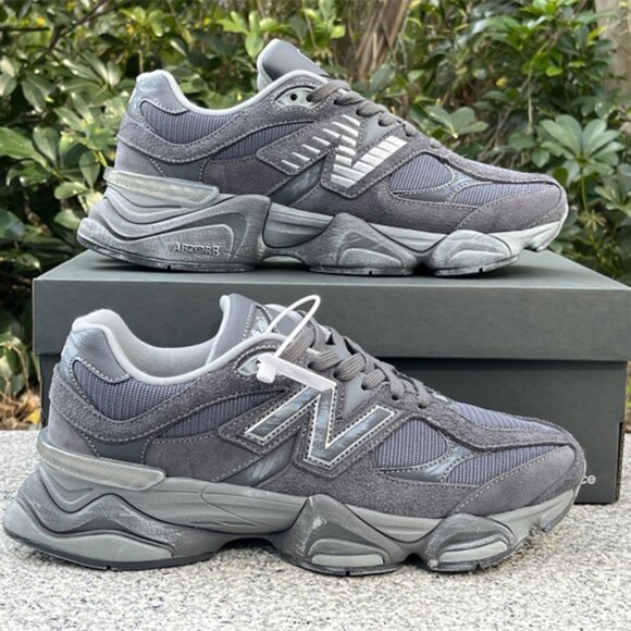 New Balance 9060 Dark Gray Retro Men's Top Sneakers - Picture 1 of 12